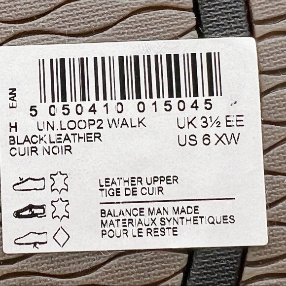 6XW 6 XW Extra Wide Clarks Women's Un.Loop 2 Walk Black Leather‎ Loafer Shoes - Picture 16 of 16